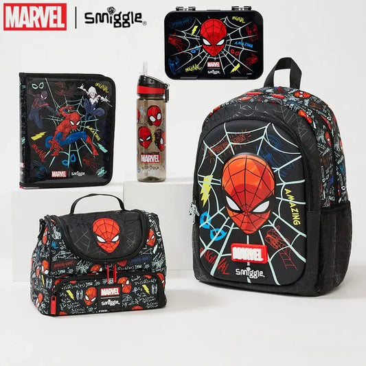 Ensemble sac à dos Cartable d’école Marvel Spider-man Enfants Papeterie Étudiant Sac d'école Sac à lunch Boîte à Pique-Nique  Portefeuille Boîte à Crayons Tasse d'eau Cadeau étudiant idéal pour sortie scolaire enfants - Soldes-ShopOnline