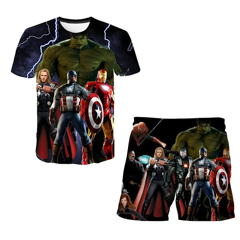 Ensemble Enfant Marvel Spider-Man – T-Shirt + Short Respirant, 4-6 Ans Soldes-ShopOnline