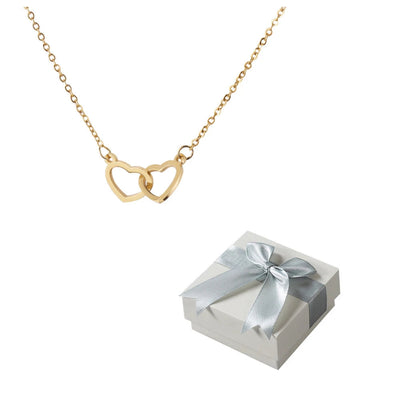 PolishedPlus Custom Names Heart Necklace Personalized Jewelry Rotating Rose Box Pendant Chain For Women Wife Valentine's Day Soldes-ShopOnline