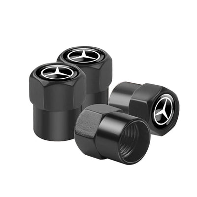 4Pcs Metal Car Wheel Tire Air Valve Caps Dust Cover For Mercedes benz A B C E G CLA GLK CLASS AMG W221 W212 W213 W205 W176 W177 Soldes-ShopOnline