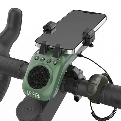 UPPEL 10 in 1 Bike Light 5000mAh Rechargeable Front Lamp Bicycle Phone Holder with Bluetooth Speaker Cycling Bell Accessories Soldes-ShopOnline