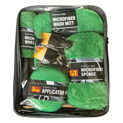 11pcs Kit de nettoyage de voiture en microfibre Brosse à pneus Tampons d'élimination des rayures Éponges de détail Nettoyage intérieur Essentiels Outils de nettoyage detailling car à Prix Discount - Soldes-ShopOnline