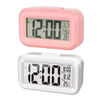 Réveil numérique LED Rétro-éclairage Calendrier de temps de données Bureau Multifonction Rétroéclairage électronique Horloge de table garçon fille - Soldes-ShopOnline
