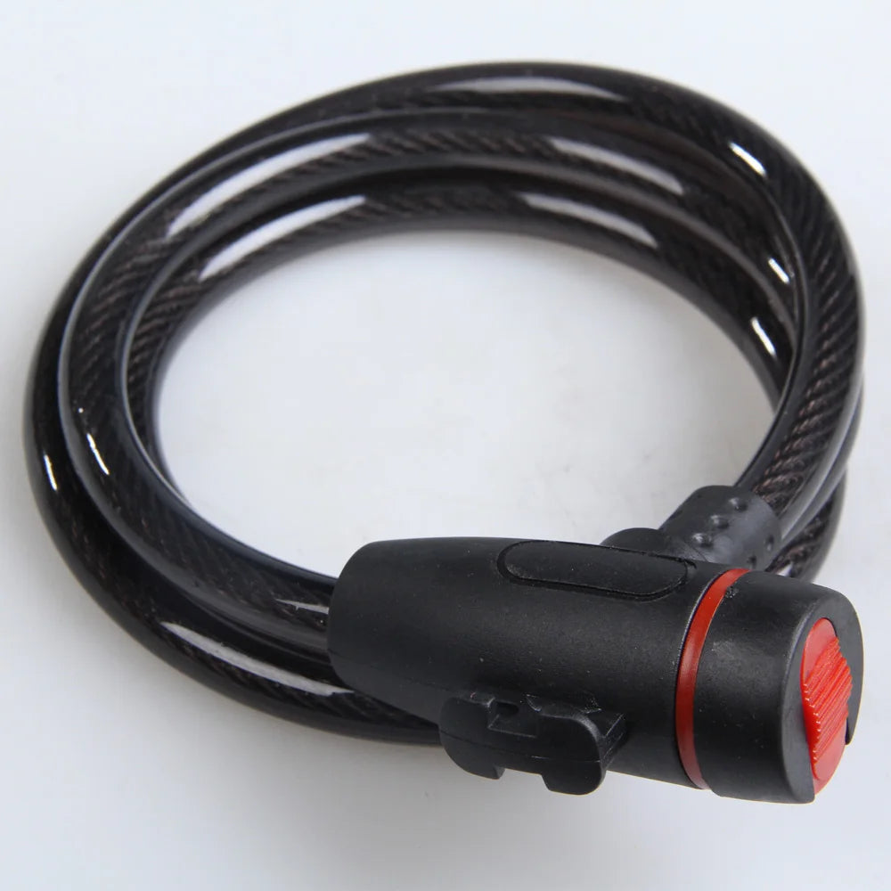 Antivol Câble Spirale Acier 100 cm – Vélo & Moto, Avec Clé, West Biking Soldes-ShopOnline