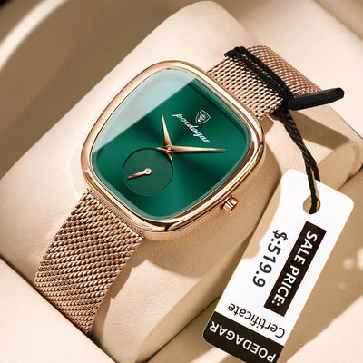 POEDAGAR Montres de Luxe Femme avec bracelet disgn chic classe Filles Femmes idée de cadeau à Prix Discount - Soldes-ShopOnline