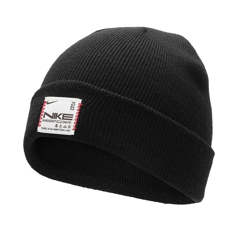 Nike Knitted Woolen Hat Men's and Women's Hat Outdoor Warm Cycling Sports Hat Pullover Cold Hat Hj7024-010 Soldes-ShopOnline