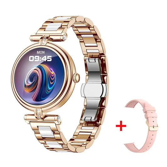 Montre intelligente pour femmes AK62 Femmes Bluetooth appel Custom Dial Steel Wristwatch Smartband Fitness Sports Tracker Smartwatches Pour Filles / Femmes  à Prix Discount - Soldes-ShopOnline