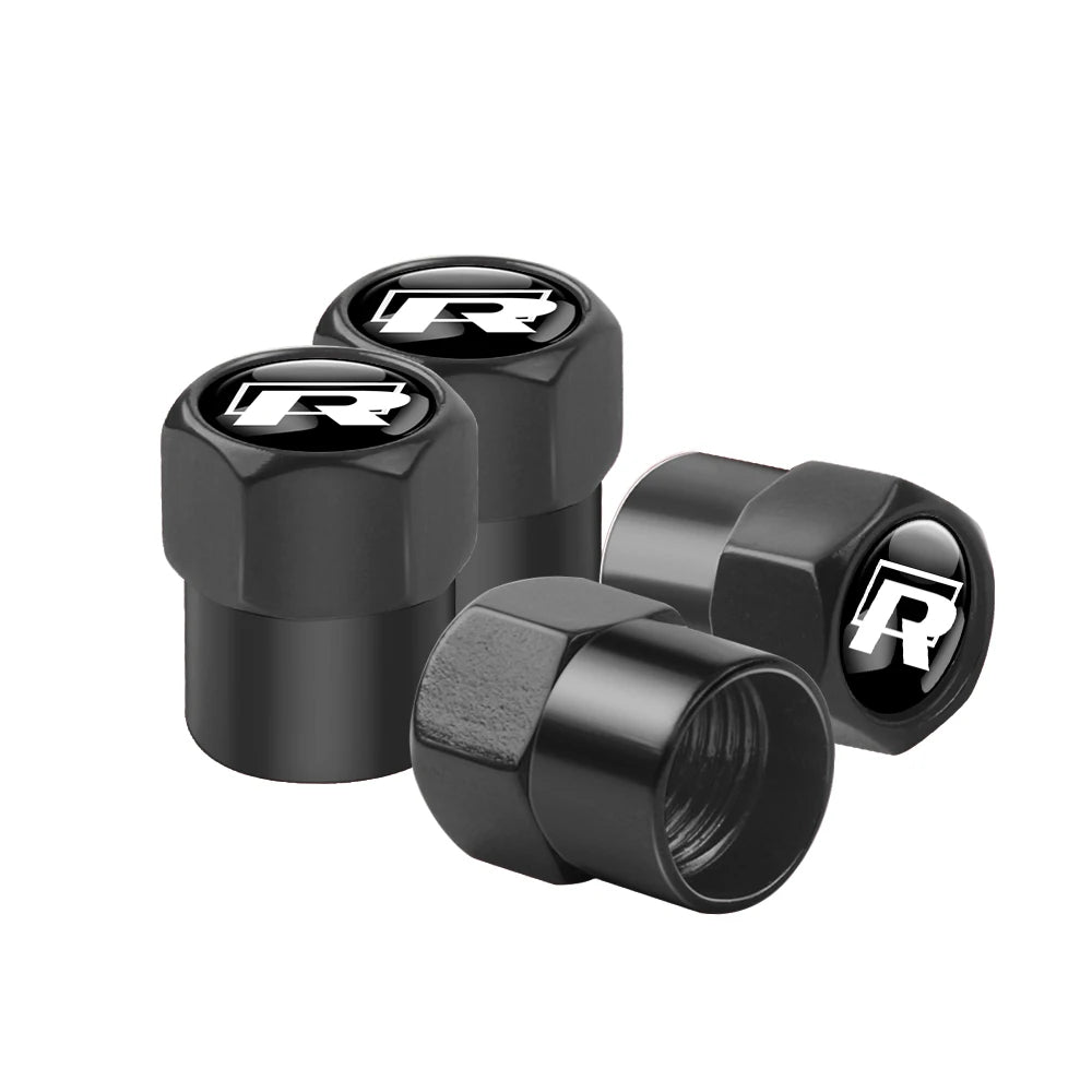 4Pcs Metal Car Wheel Tire Valve Caps Cover Accessorie For Volkswagen GTI Golf 6 7 Polo VW R-Line CC Passat B6 Tiguan Tharu Jetta Soldes-ShopOnline
